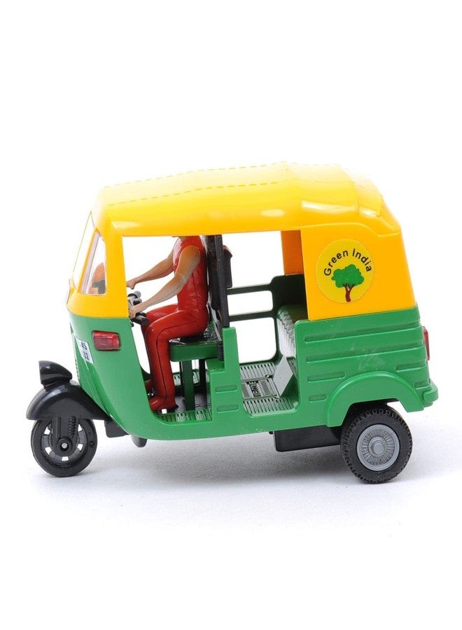 ARTLABEL Plastic Cng Auto Rickshaw Toy For Kids Vehicle Model Toy For Kids Pull Back Toys ( 3 Years And Above ) (Auto Rickshaw), Multicolor - Image 1